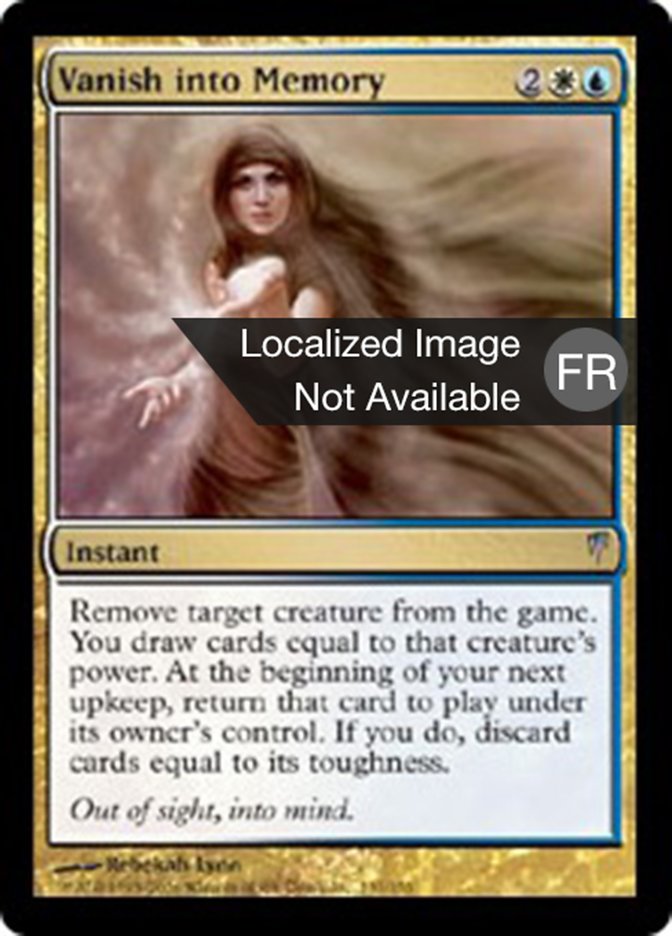 Disparition dans la mémoire