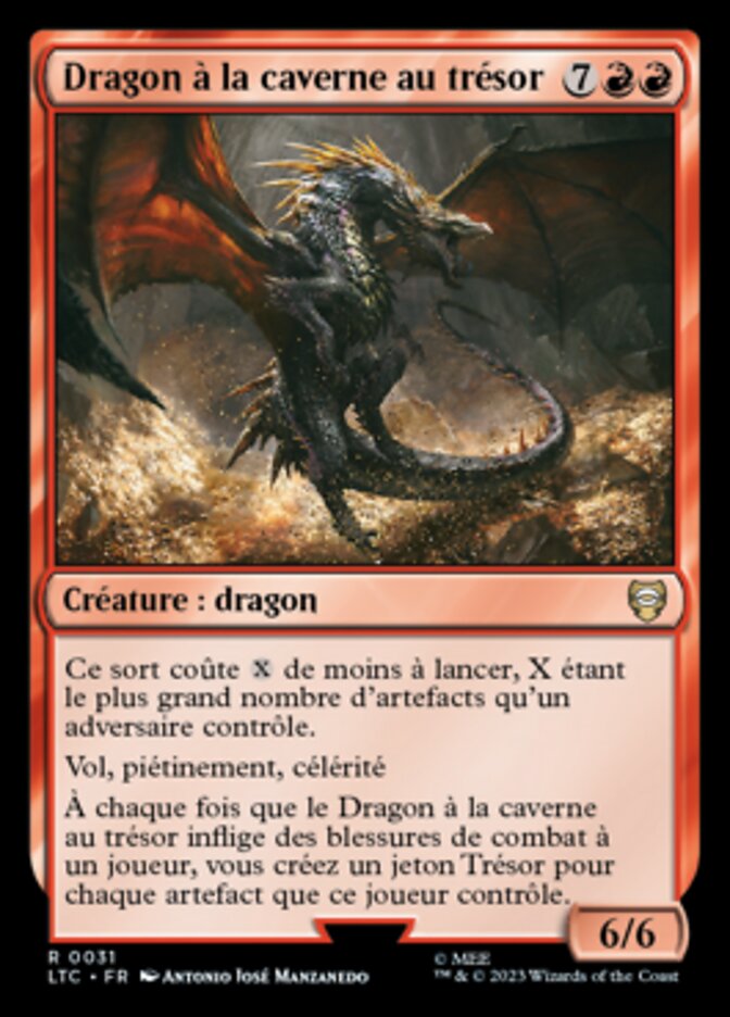 Dragon à la caverne au trésor