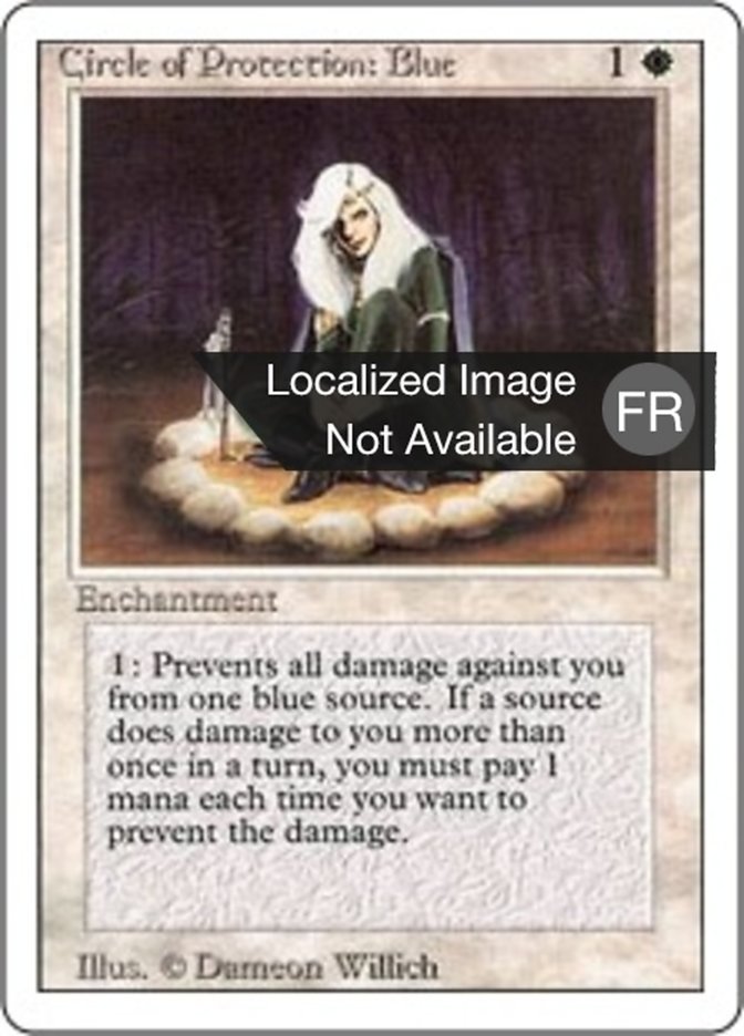 Cercle de protection : bleu