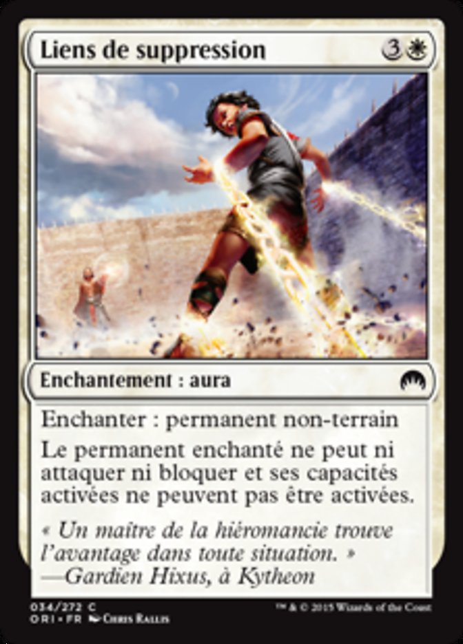 Liens de suppression