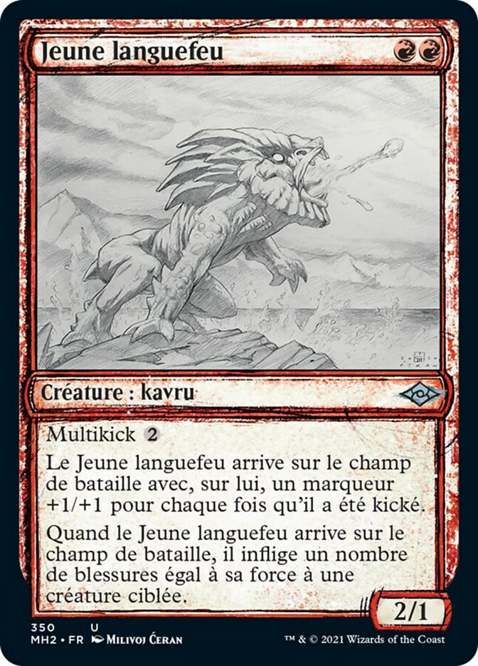 Jeune languefeu