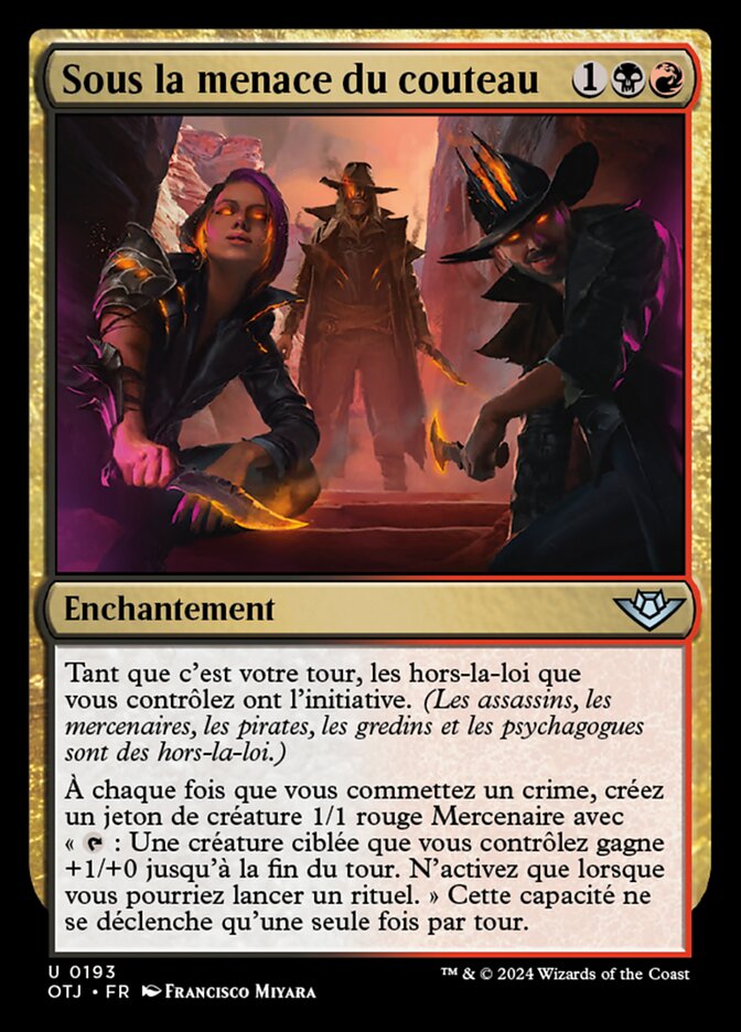 Sous la menace du couteau