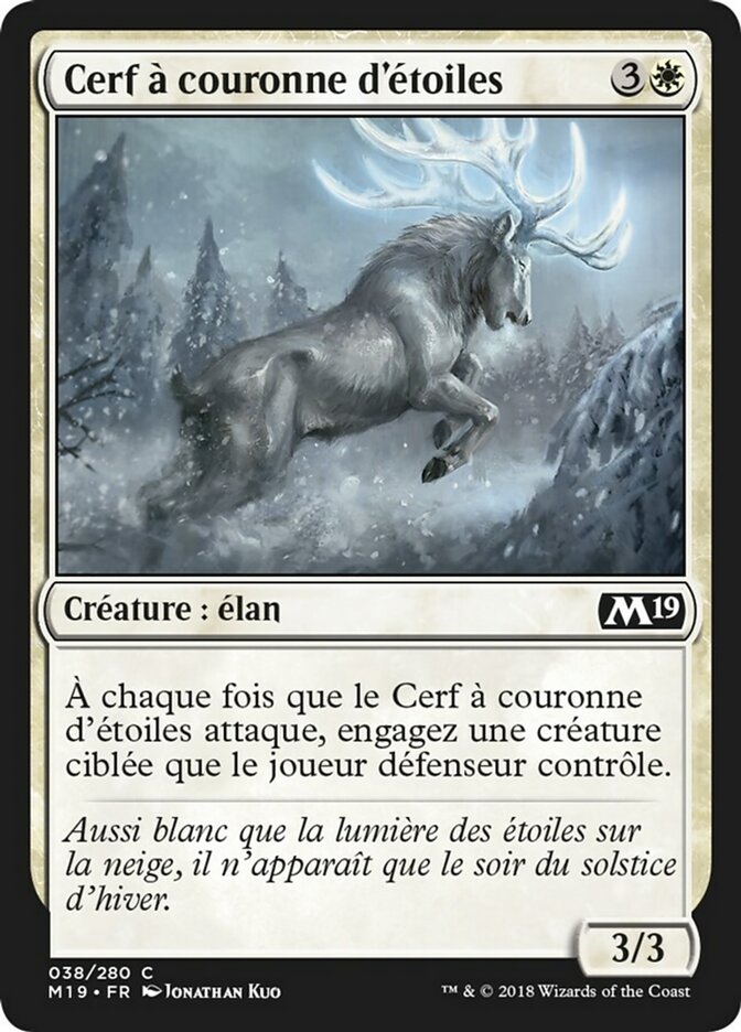 Cerf à couronne d'étoiles