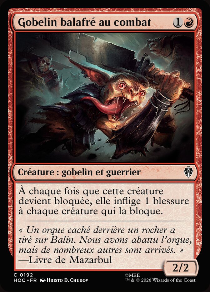 Gobelin balafré au combat