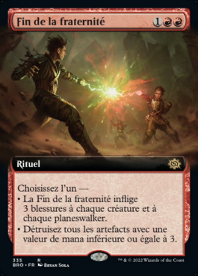 Fin de la fraternité