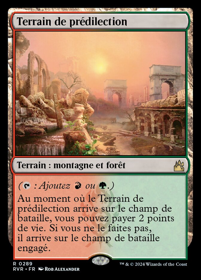 Terrain de prédilection