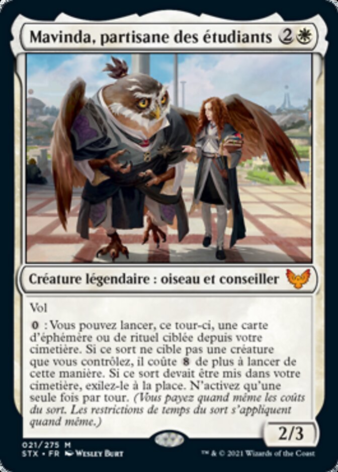 Mavinda, partisane des étudiants