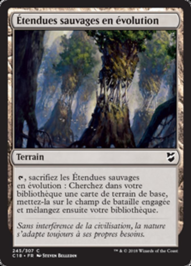 Étendues sauvages en évolution