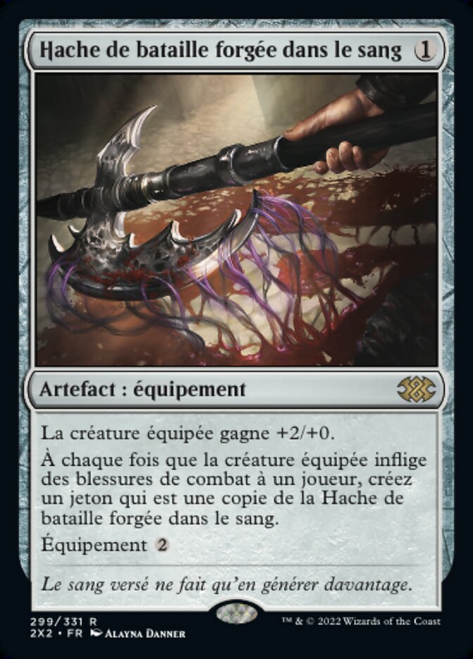 Hache de bataille forgée dans le sang