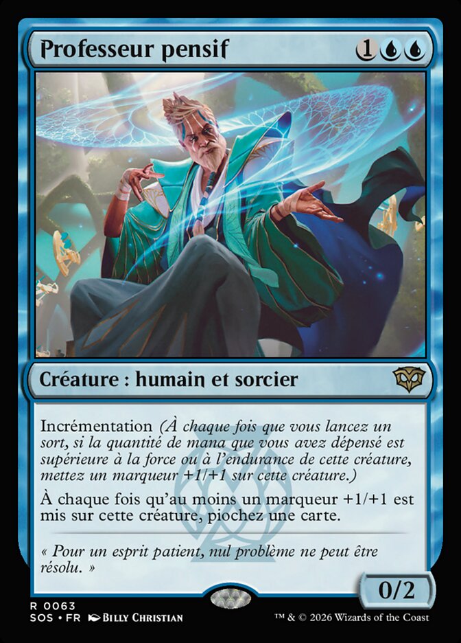 Professeur pensif