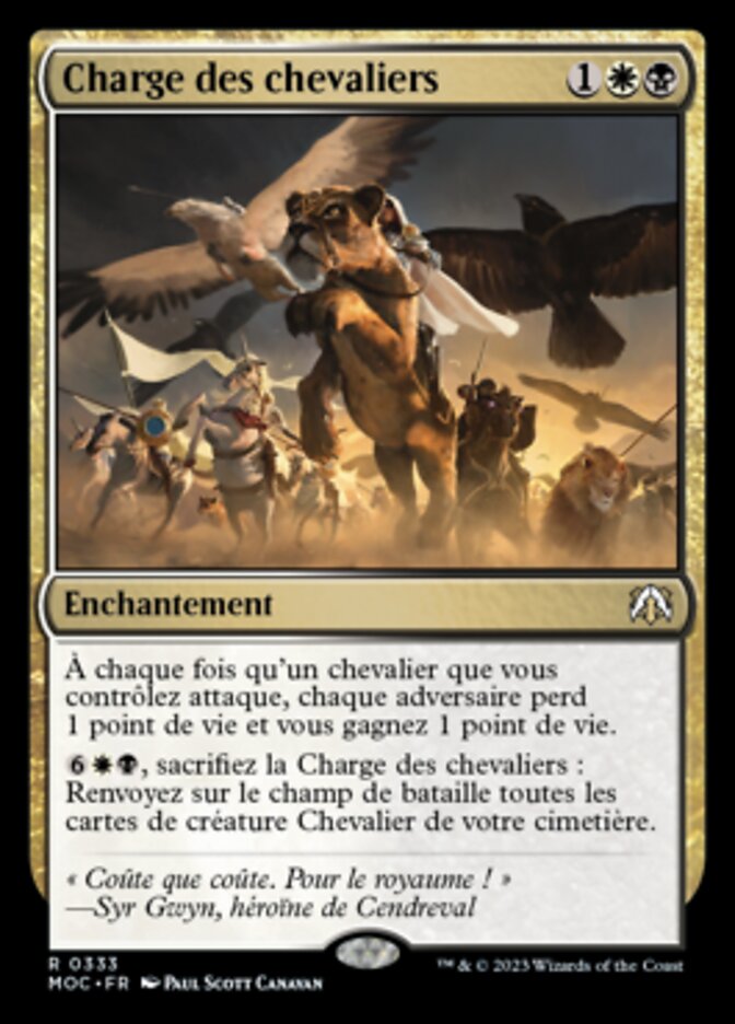 Charge des chevaliers