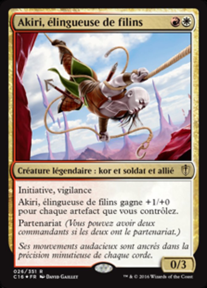 Akiri, élingueuse de filins