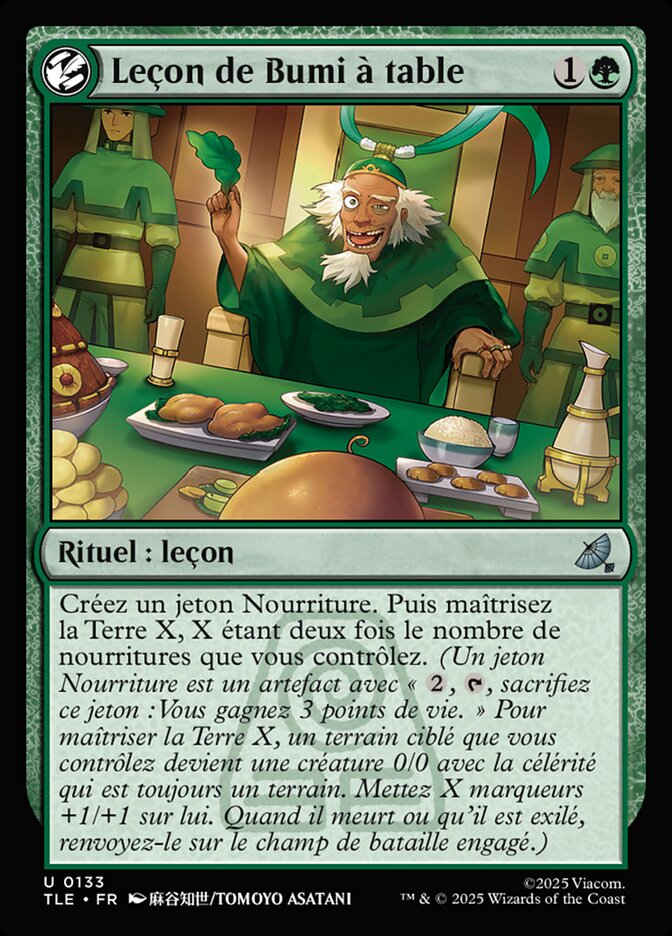 Leçon de Bumi à table