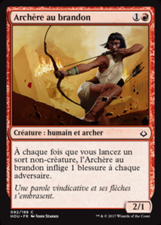 Archère au brandon