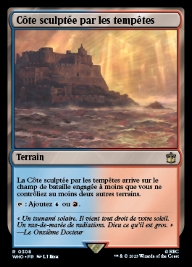 Côte sculptée par les tempêtes