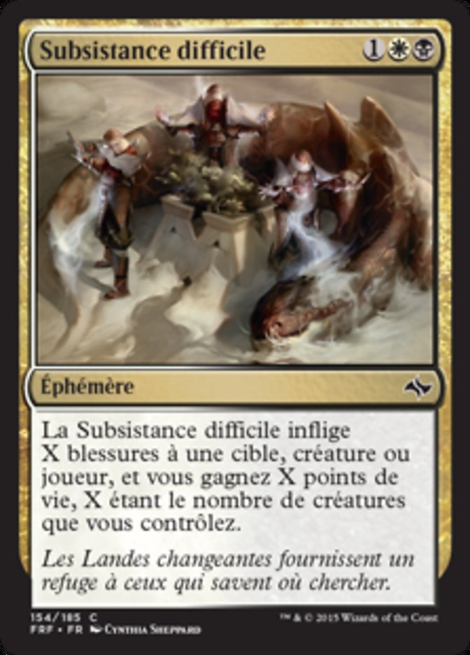 Subsistance difficile