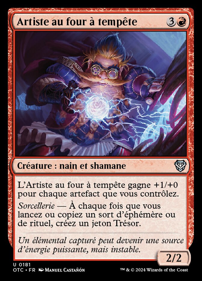 Artiste au four à tempête