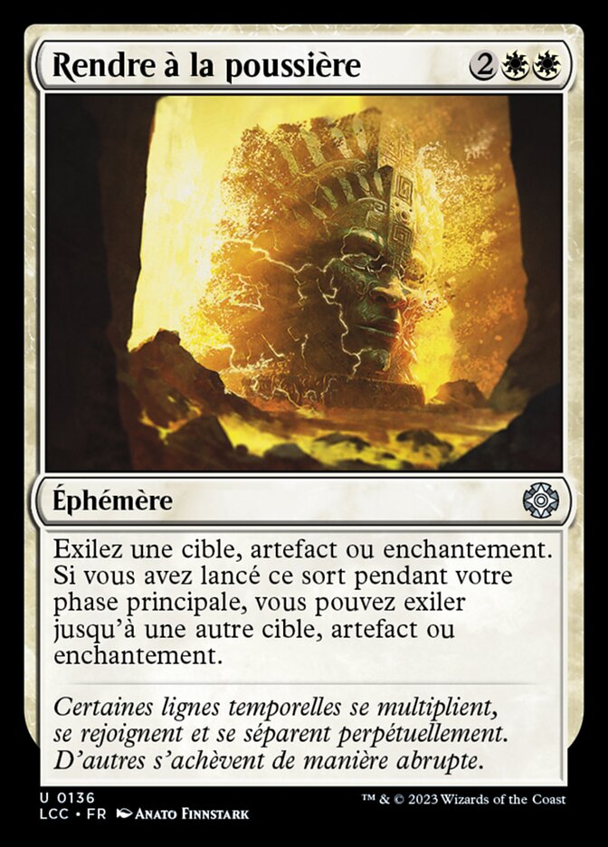 Rendre à la poussière