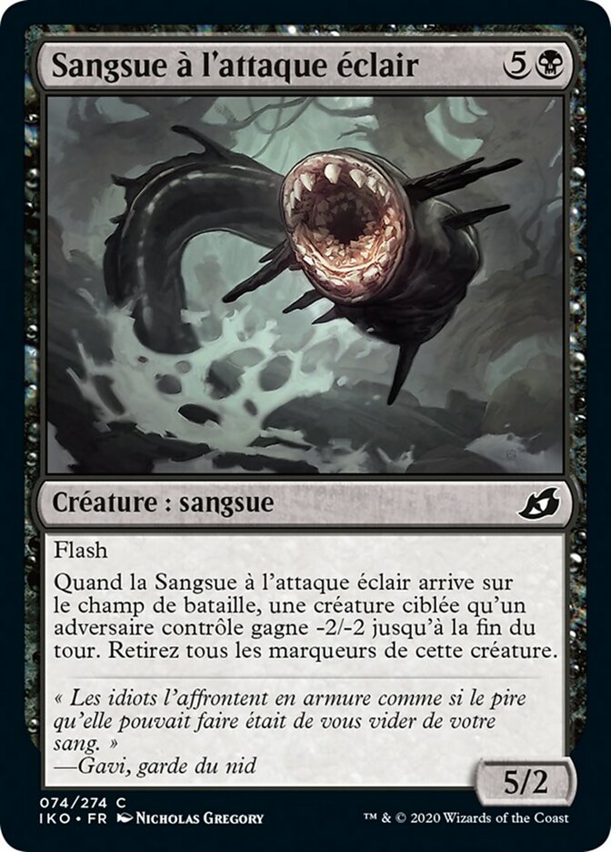 Sangsue à l'attaque éclair
