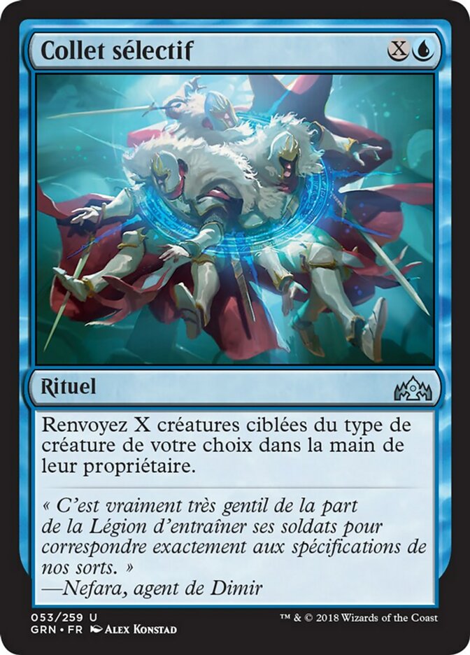Collet sélectif