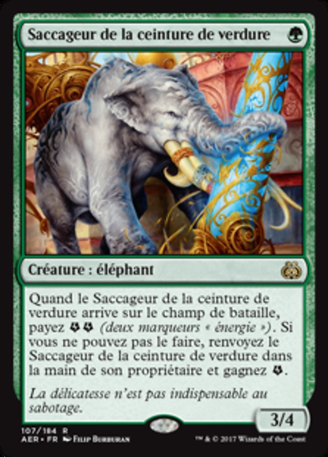 Saccageur de la ceinture de verdure