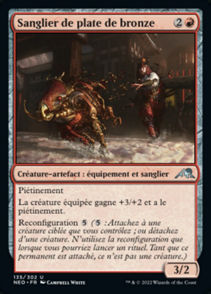 Sanglier de plate de bronze