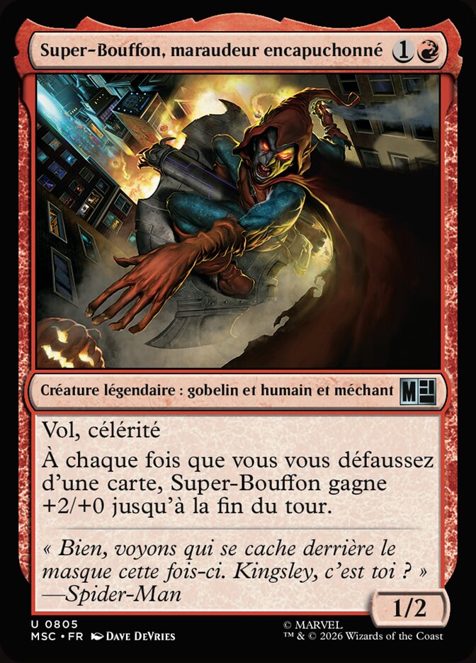 Super-Bouffon, maraudeur encapuchonné
