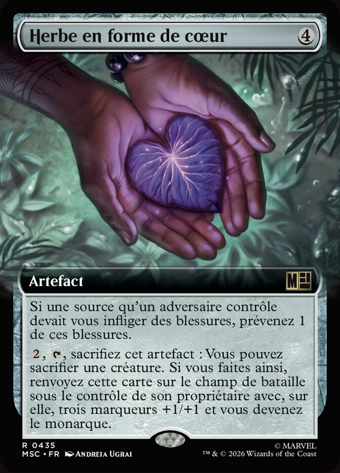 Herbe en forme de cœur