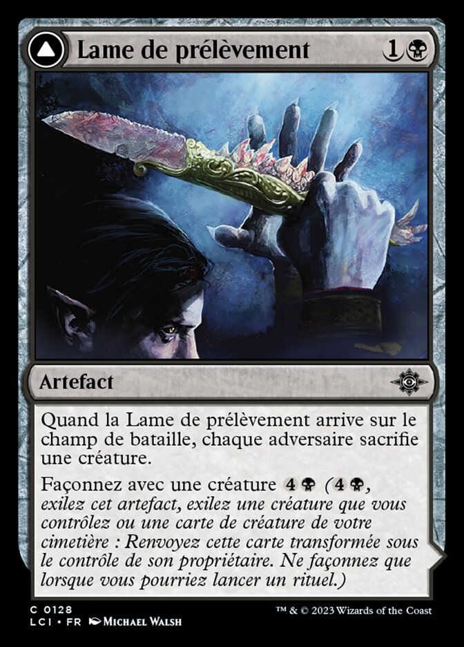 Lame de prélèvement